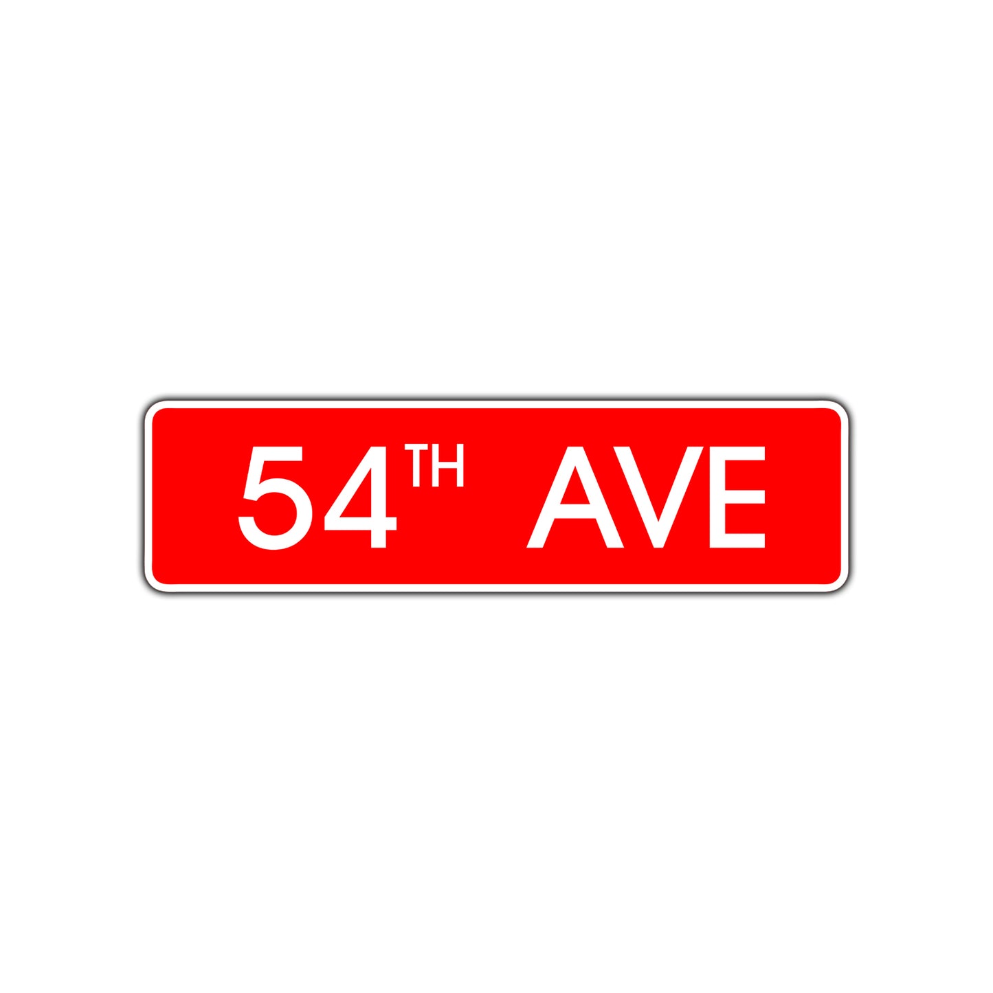 54th Avenue New York Road Aluminum Metal Novelty Street Plate Sign Wall Gift Decor
