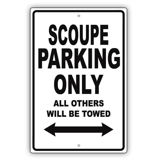 Hyundai Scoupe Parking Only All Others Will Be Towed Aluminum Decor Garage Sign