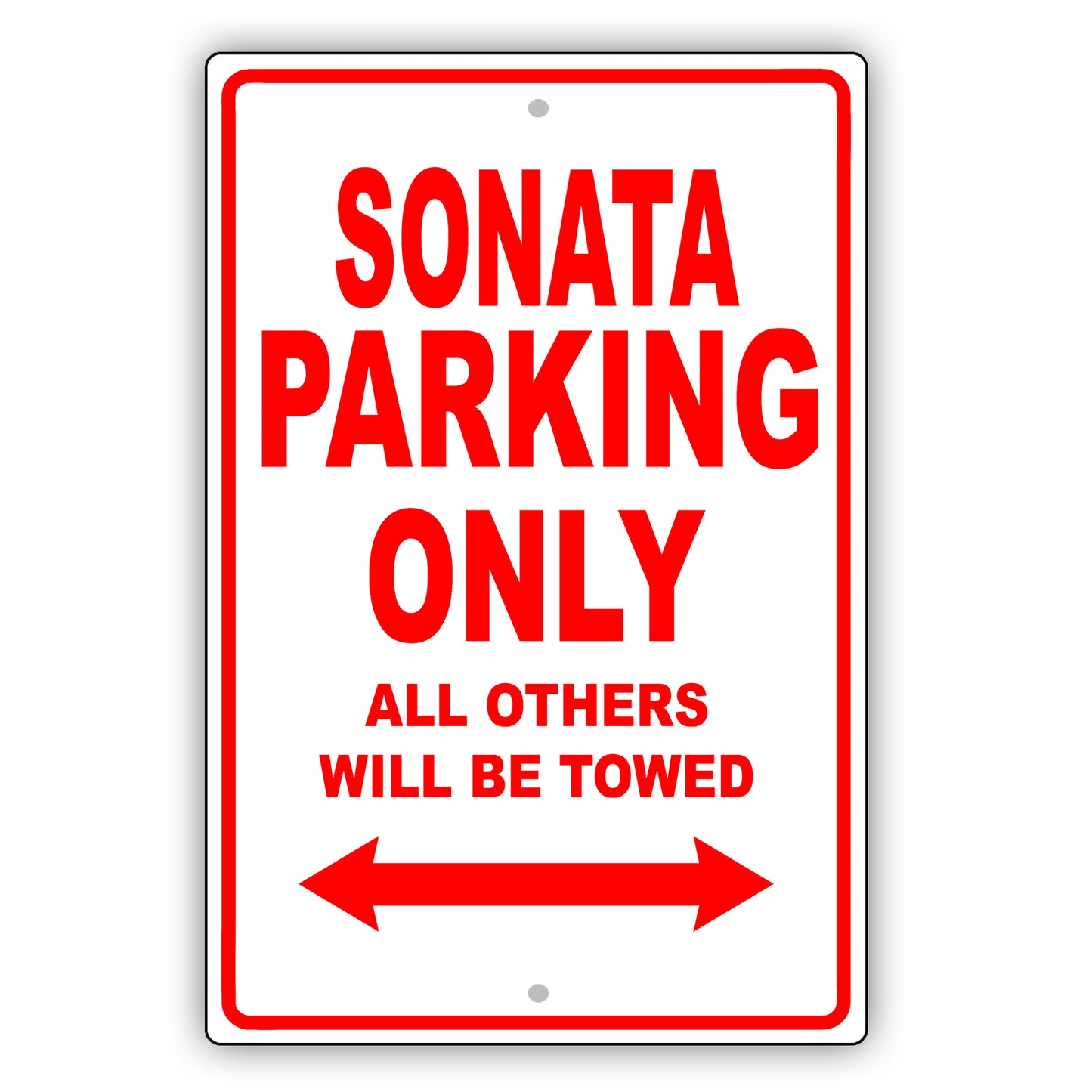 Hyundai Sonata Parking Only All Others Will Be Towed Aluminum Decor Garage Sign