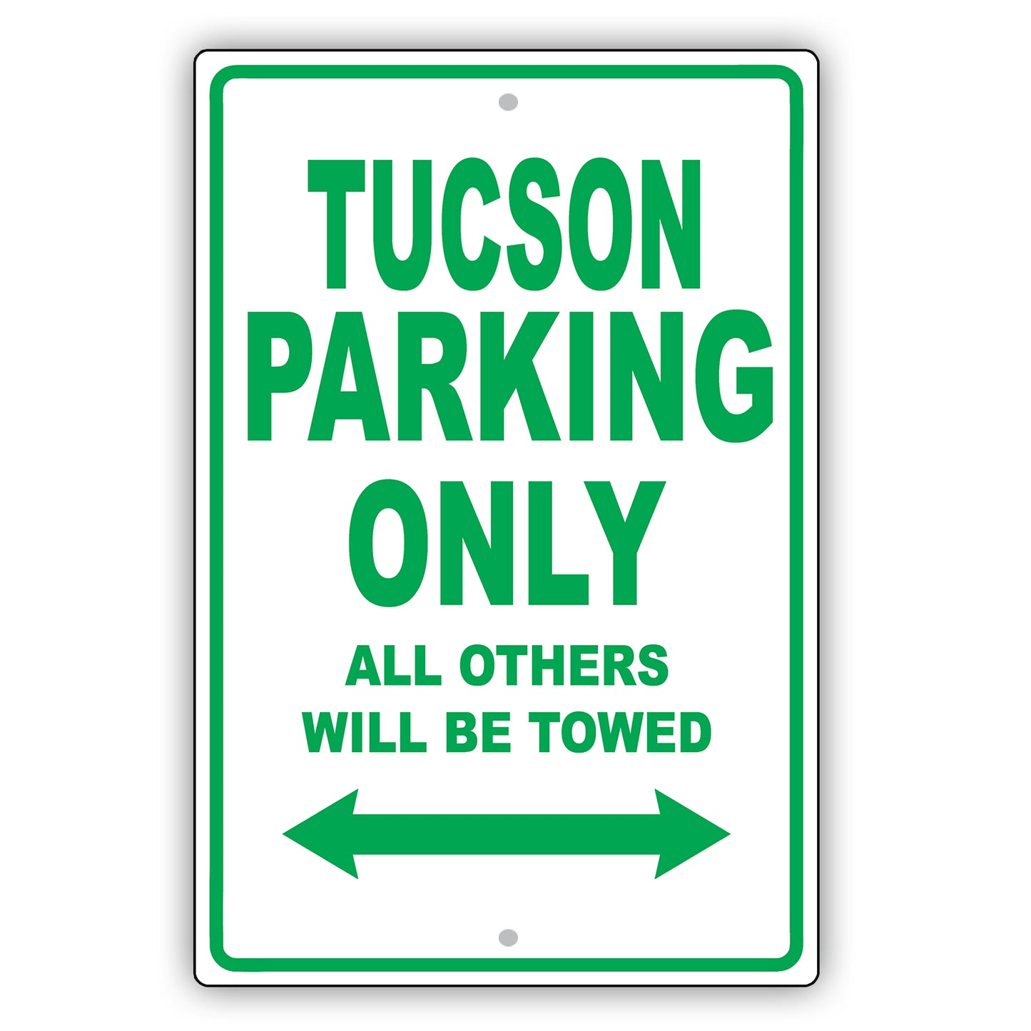 Hyundai Tucson Parking Only All Others Will Be Towed Aluminum Decor Garage Sign