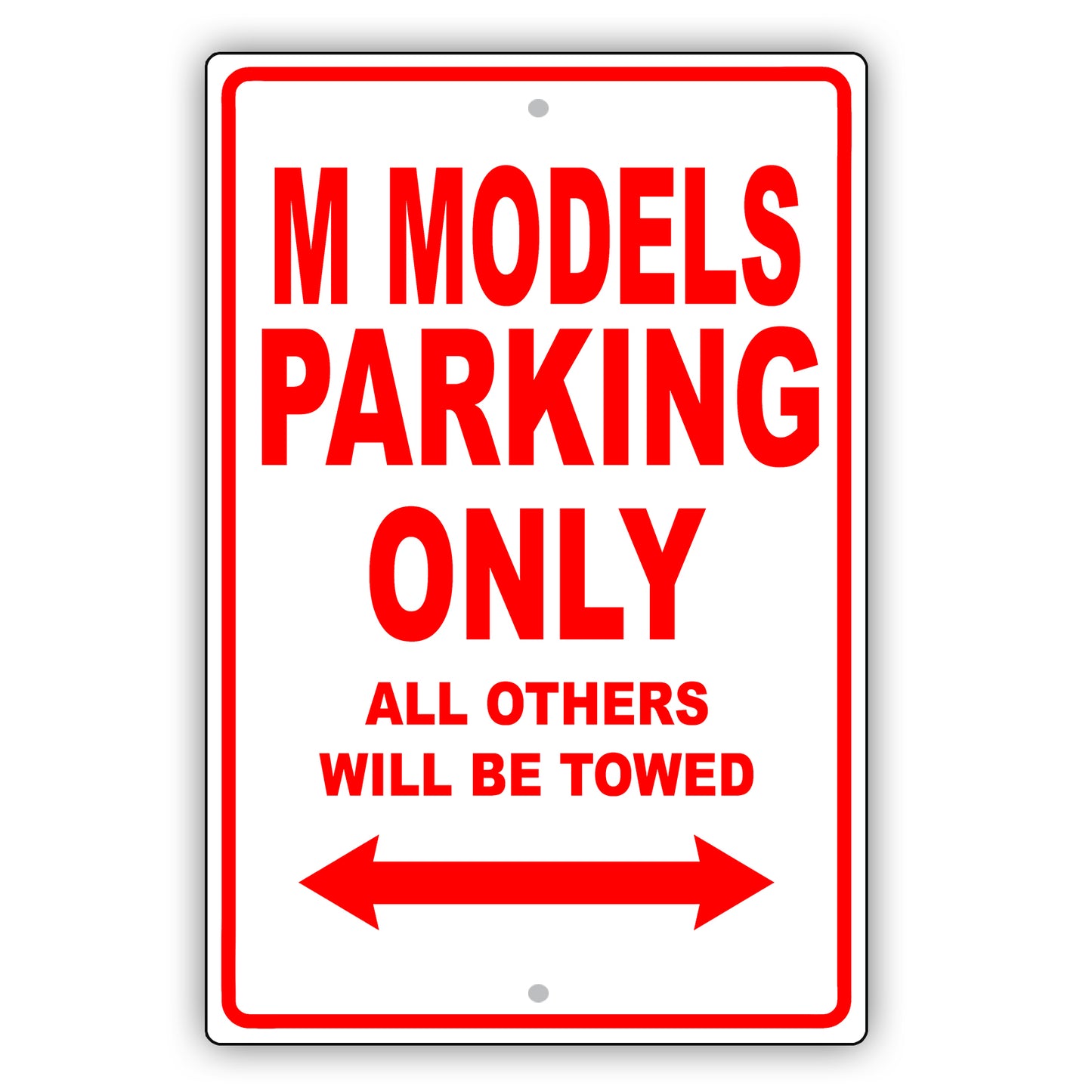 Infiniti M Models Parking Only All Others Will Be Towed Aluminum Decor Garage Sign