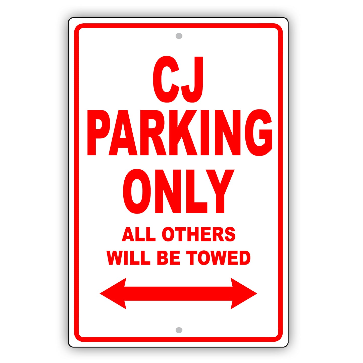 Jeep Cj Parking Only All Others Will Be Towed Aluminum Decor Garage Sign