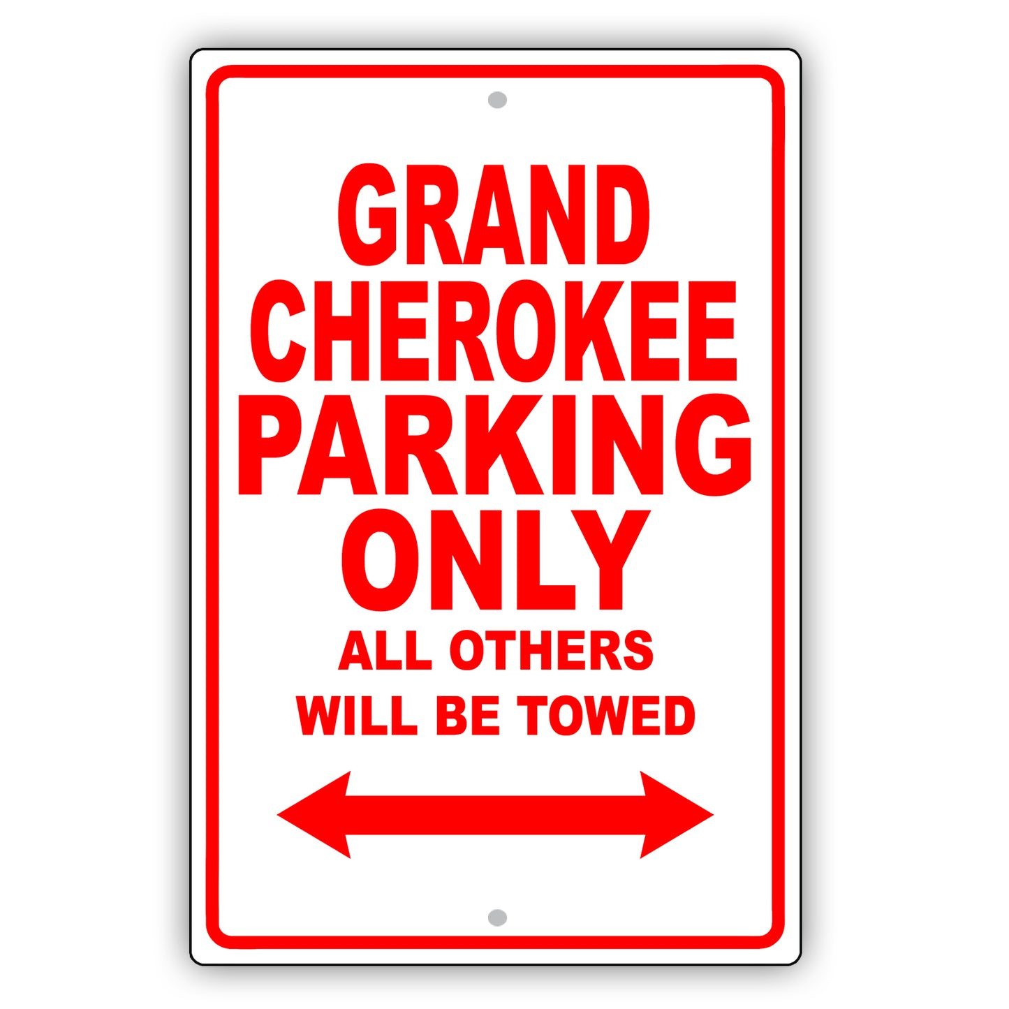 Jeep Grand Cherokee Parking Only All Others Will Be Towed Aluminum Decor Garage Sign