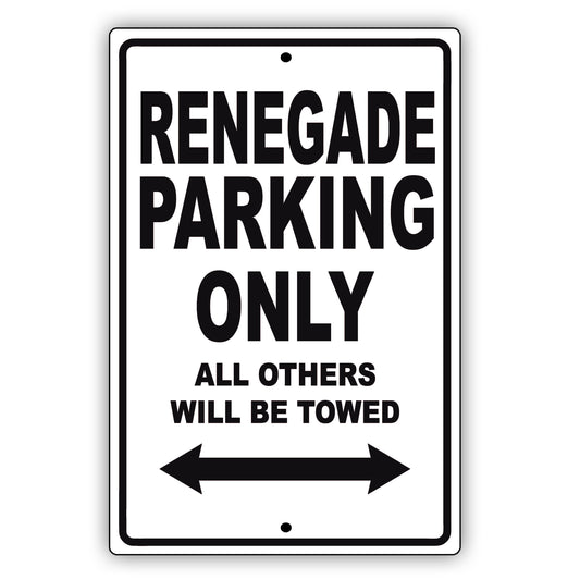 Jeep Renegade Parking Only All Others Will Be Towed Aluminum Decor Garage Sign
