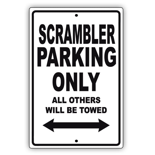 Jeep Scrambler Parking Only All Others Will Be Towed Aluminum Decor Garage Sign