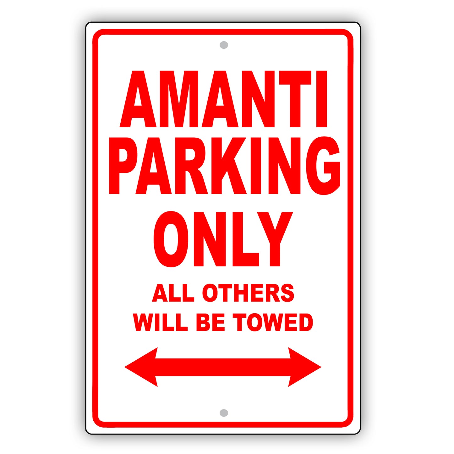 Kia Amanti Parking Only All Others Will Be Towed Aluminum Decor Garage Sign