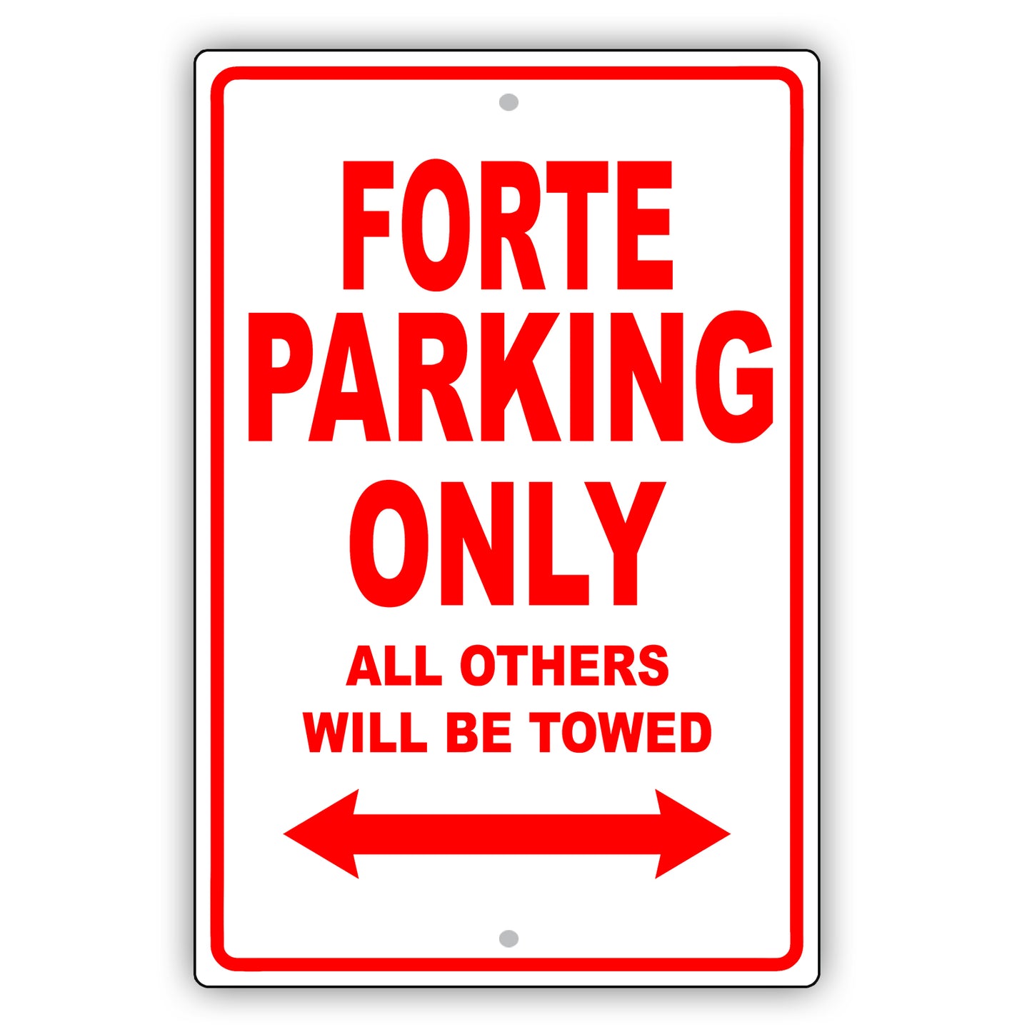 Kia Forte Parking Only All Others Will Be Towed Aluminum Decor Garage Sign