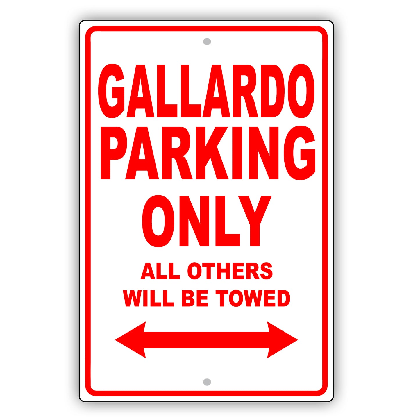 Lamborghini Gallardo Parking Only All Others Will Be Towed Aluminum Decor Garage Sign