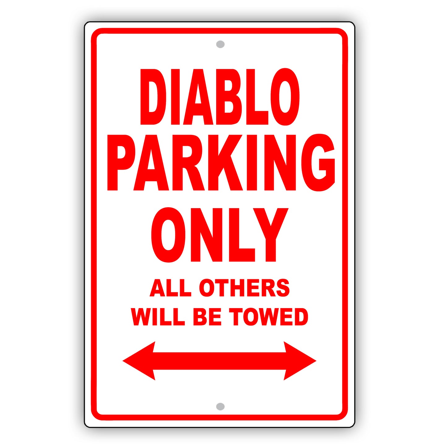Lamborghini Diablo Parking Only All Others Will Be Towed Aluminum Decor Garage Sign