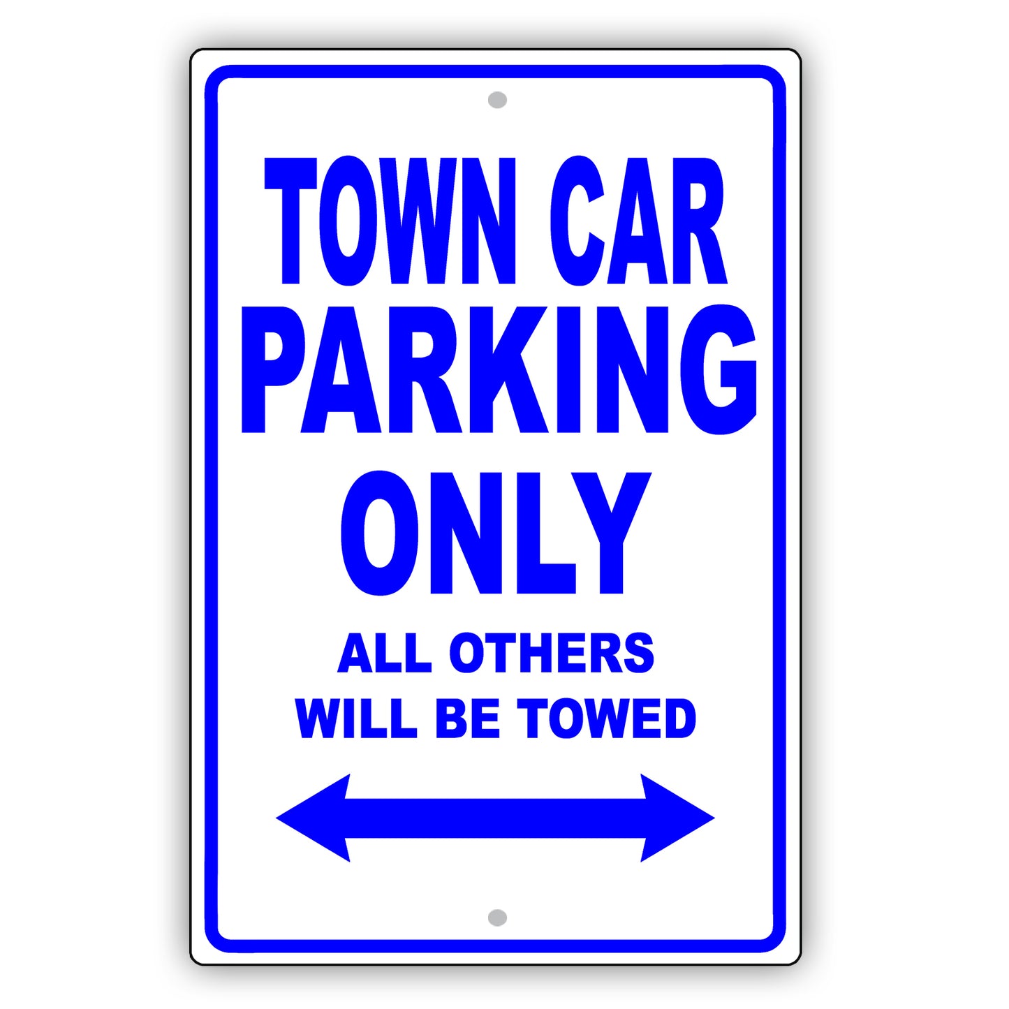 Lincoln Town Car Parking Only All Others Will Be Towed Aluminum Decor Garage Sign