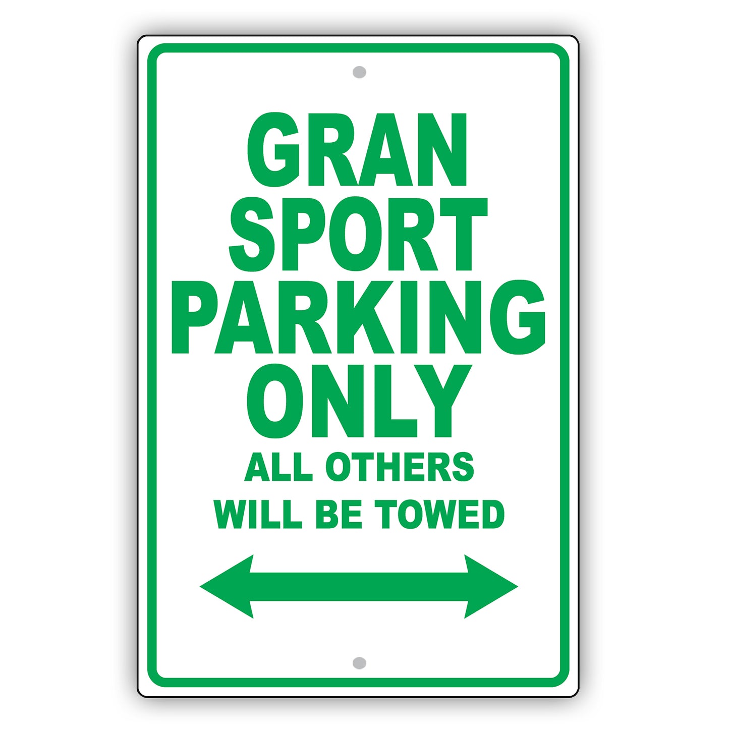 Maserati Gransport Parking Only All Others Will Be Towed Aluminum Decor Garage Sign