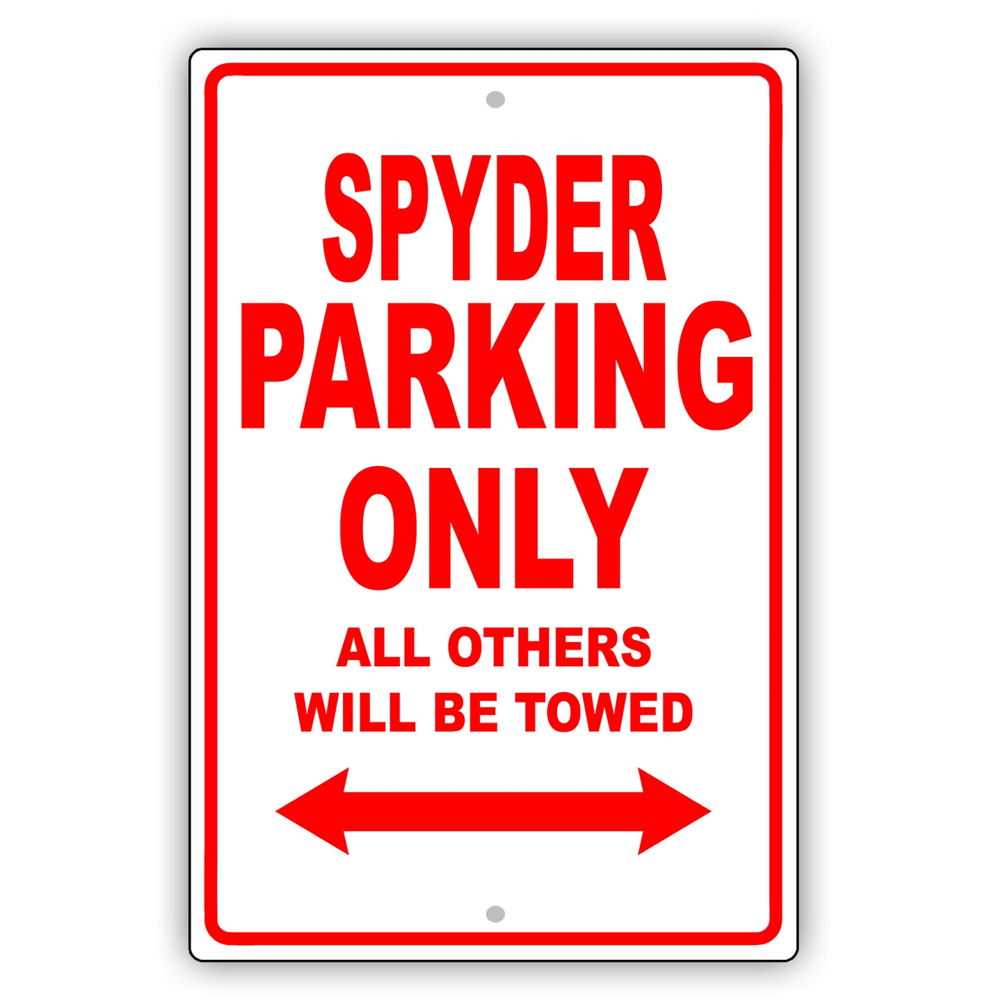 Maserati Spyder Parking Only All Others Will Be Towed Aluminum Decor Garage Sign