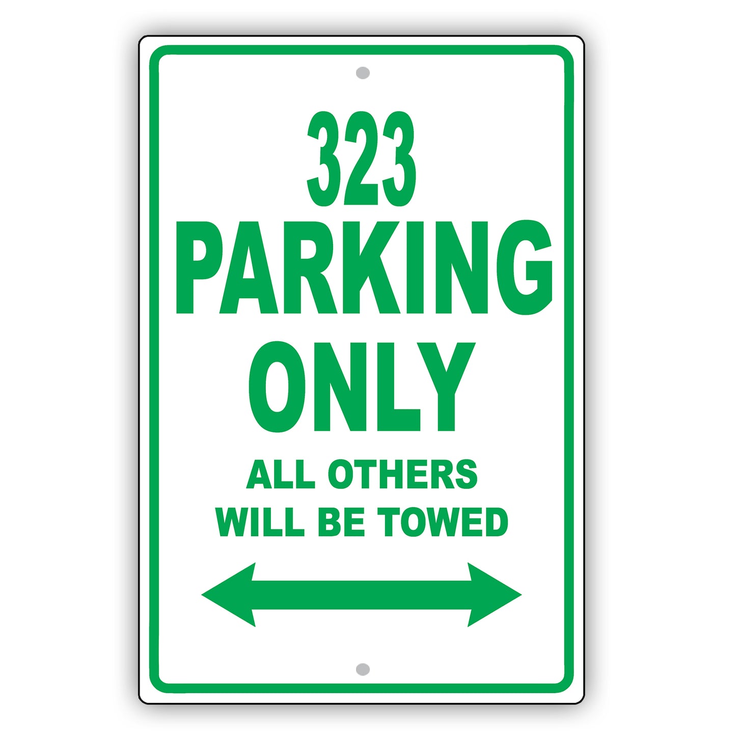 Mazda 323 Parking Only All Others Will Be Towed Aluminum Decor Garage Sign