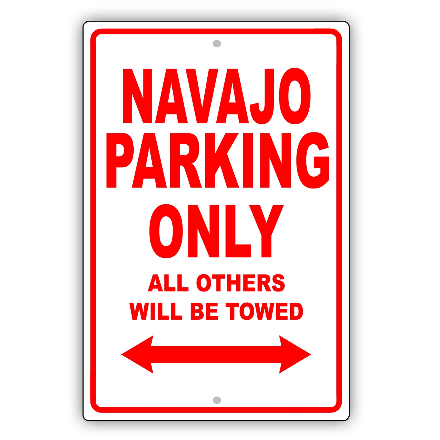 Mazda Navajo Parking Only All Others Will Be Towed Aluminum Decor Garage Sign