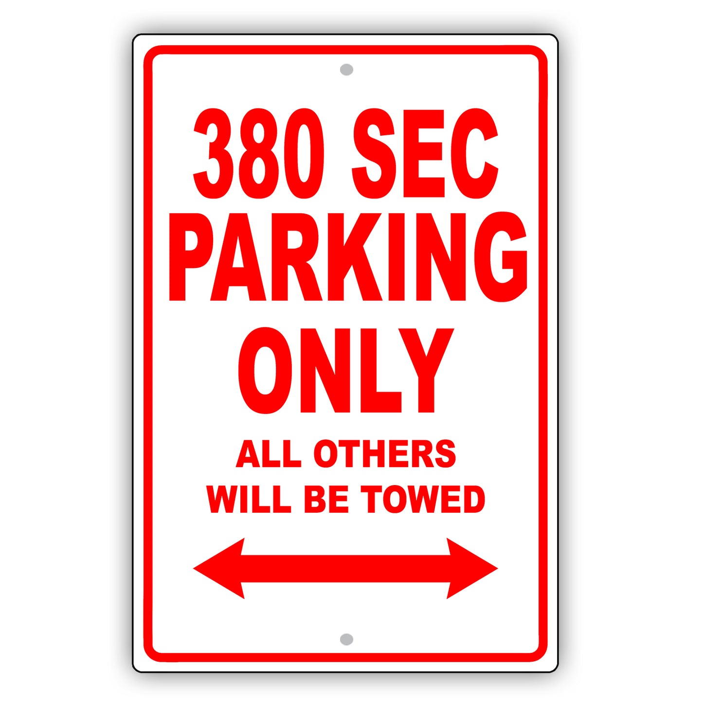 Mercedes Benz 380 Sec Parking Only Others Will Be Towed Aluminum Decor Garage Sign
