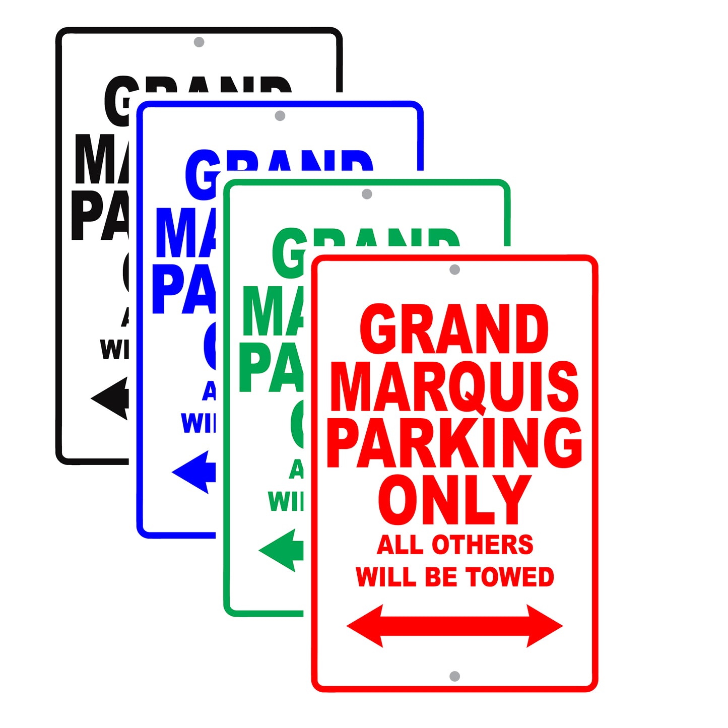 Mercury Grand Marquis Parking Only Others Will Be Towed Aluminum Decor Garage Sign