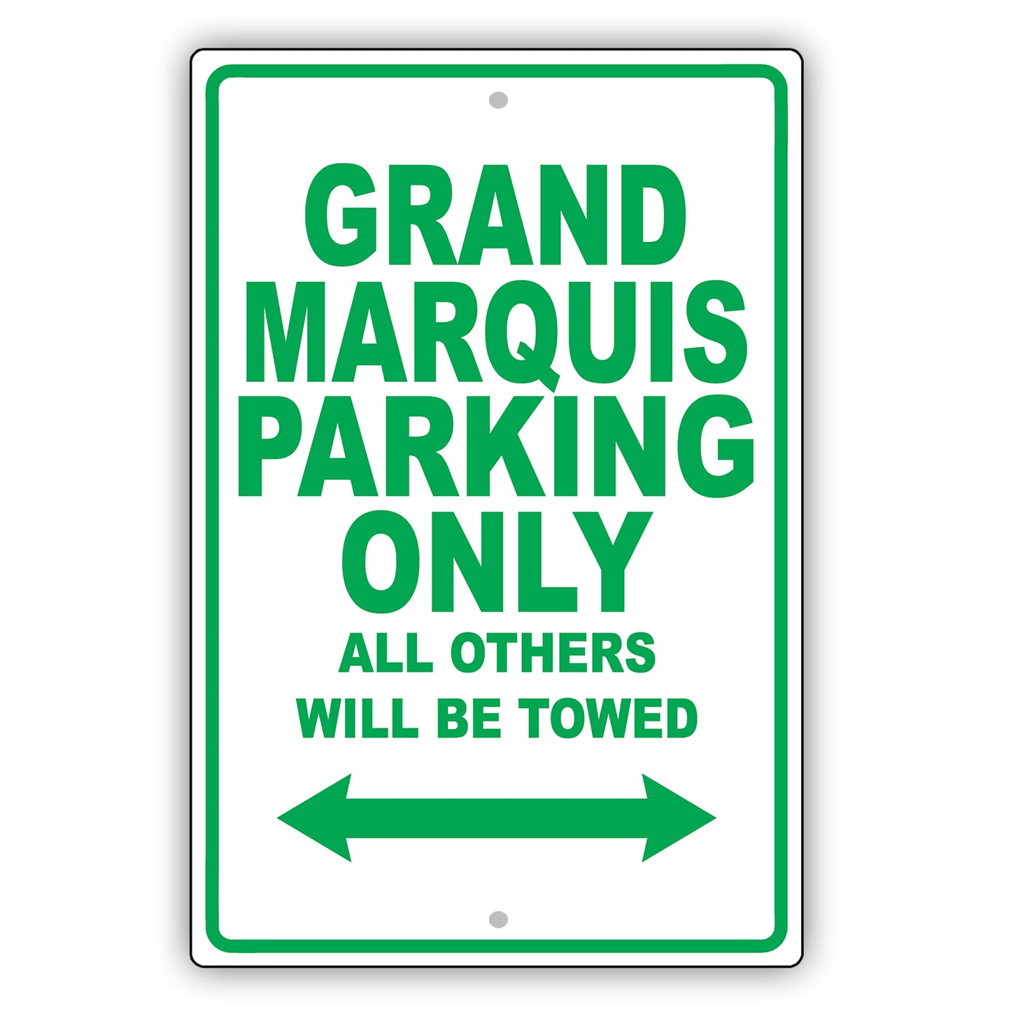 Mercury Grand Marquis Parking Only Others Will Be Towed Aluminum Decor Garage Sign