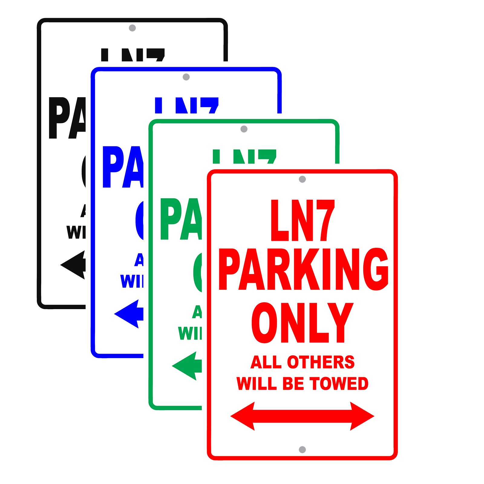 Mercury Ln7 Parking Only All Others Will Be Towed Aluminum Decor Garage Sign