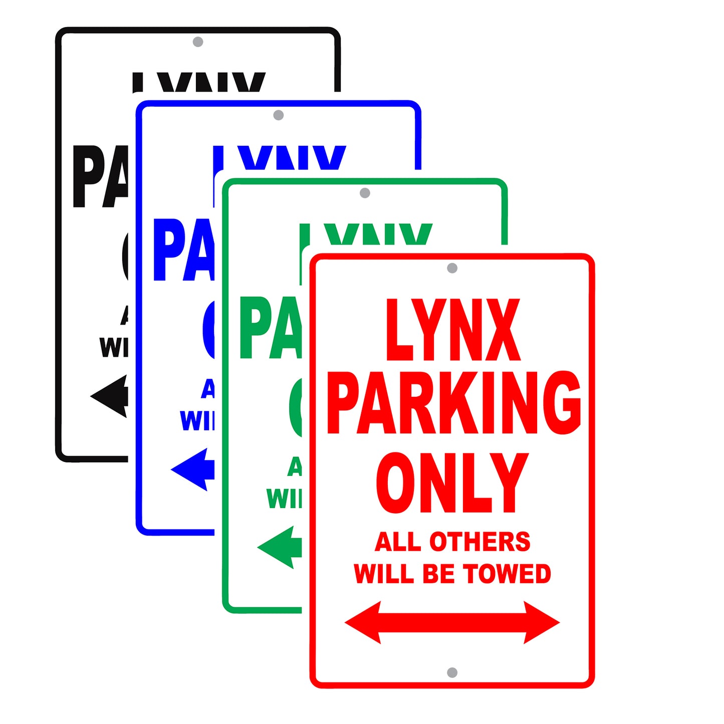 Mercury Lynx Parking Only All Others Will Be Towed Aluminum Decor Garage Sign
