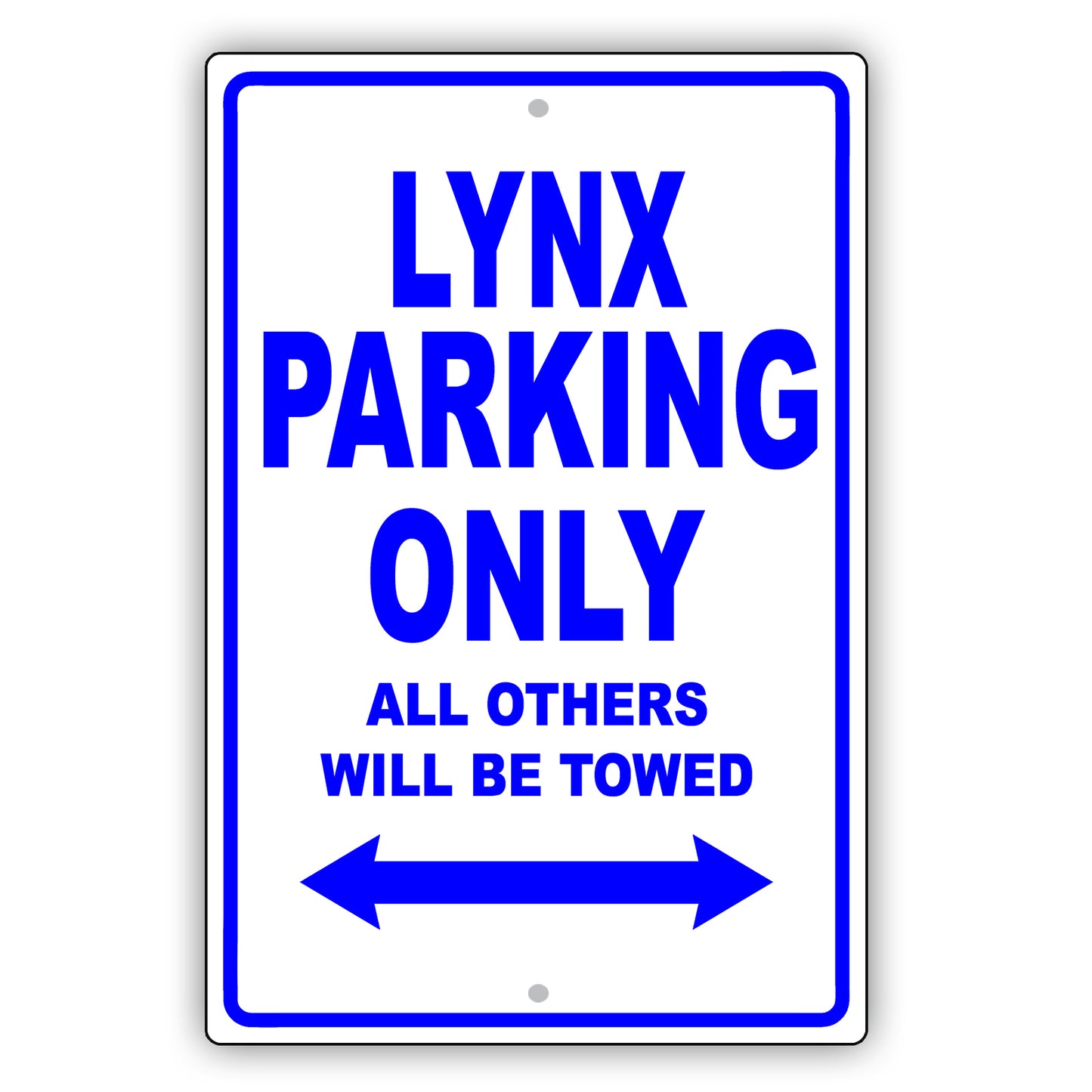 Mercury Lynx Parking Only All Others Will Be Towed Aluminum Decor Garage Sign