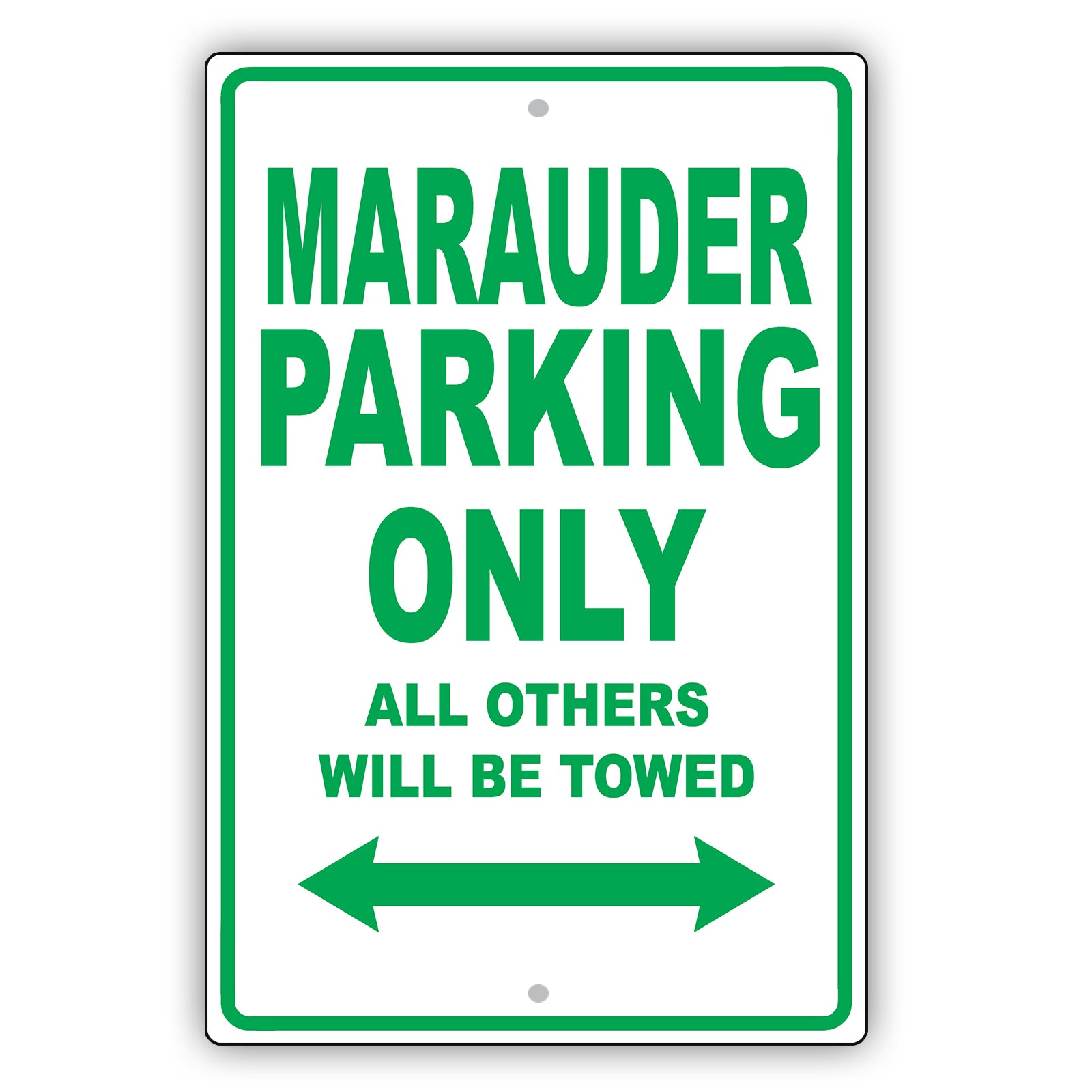Mercury Marauder Parking Only All Others Will Be Towed Aluminum Decor Garage Sign