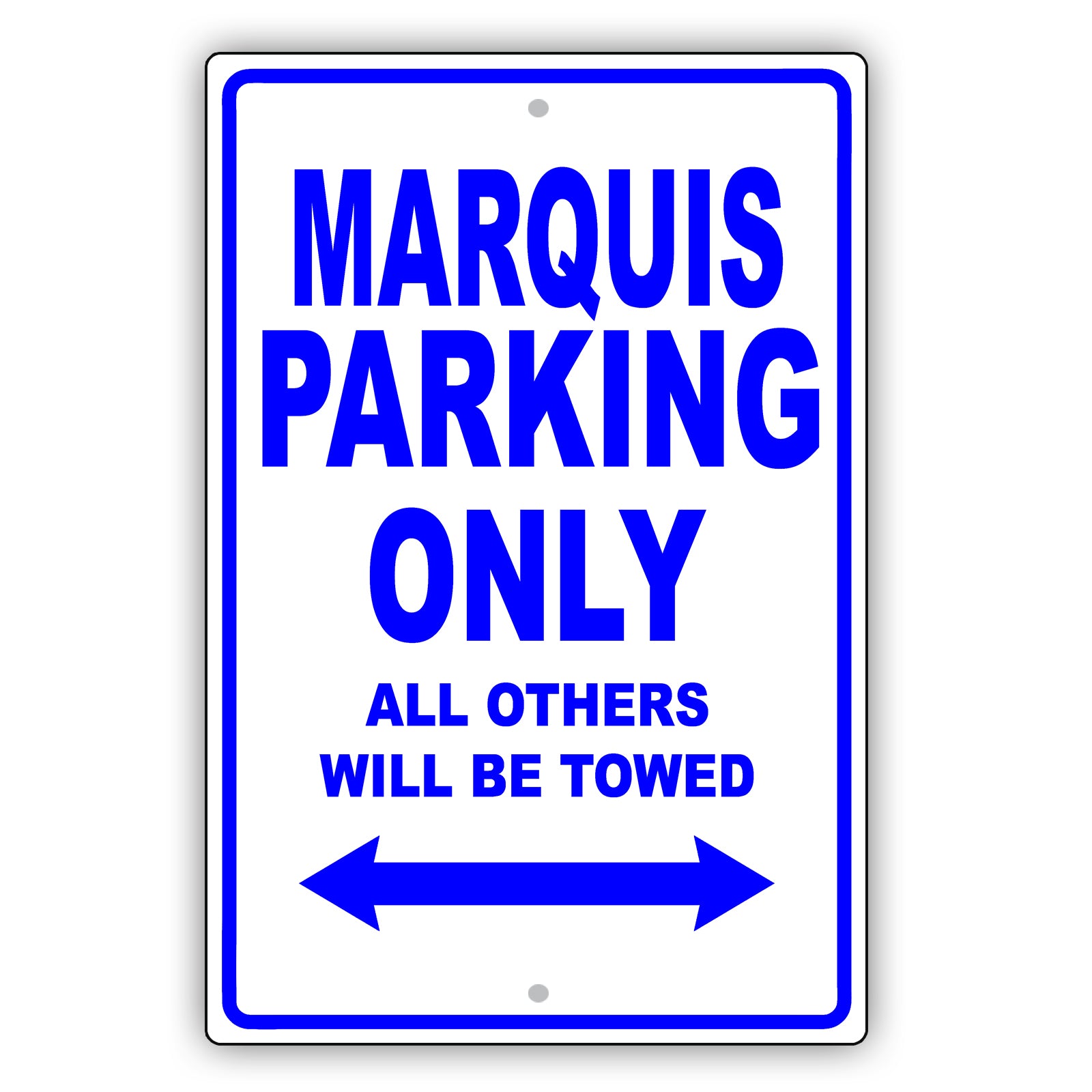 Mercury Marquis Parking Only All Others Will Be Towed Aluminum Decor Garage Sign