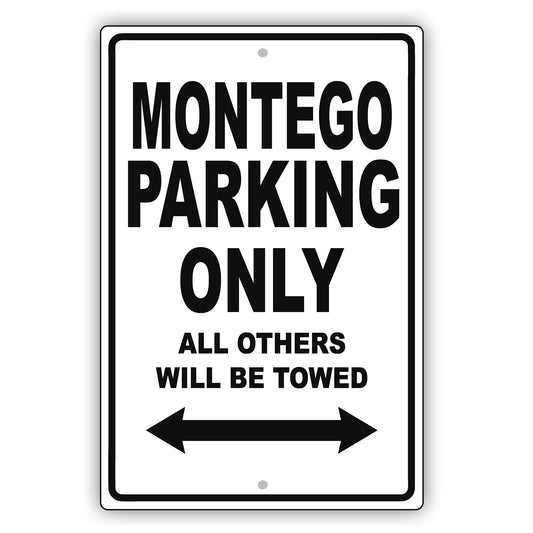 Mercury Montego Parking Only All Others Will Be Towed Aluminum Decor Garage Sign