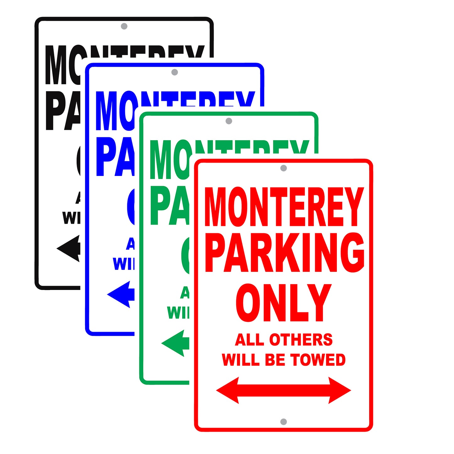 Mercury Monterey Parking Only All Others Will Be Towed Aluminum Decor Garage Sign