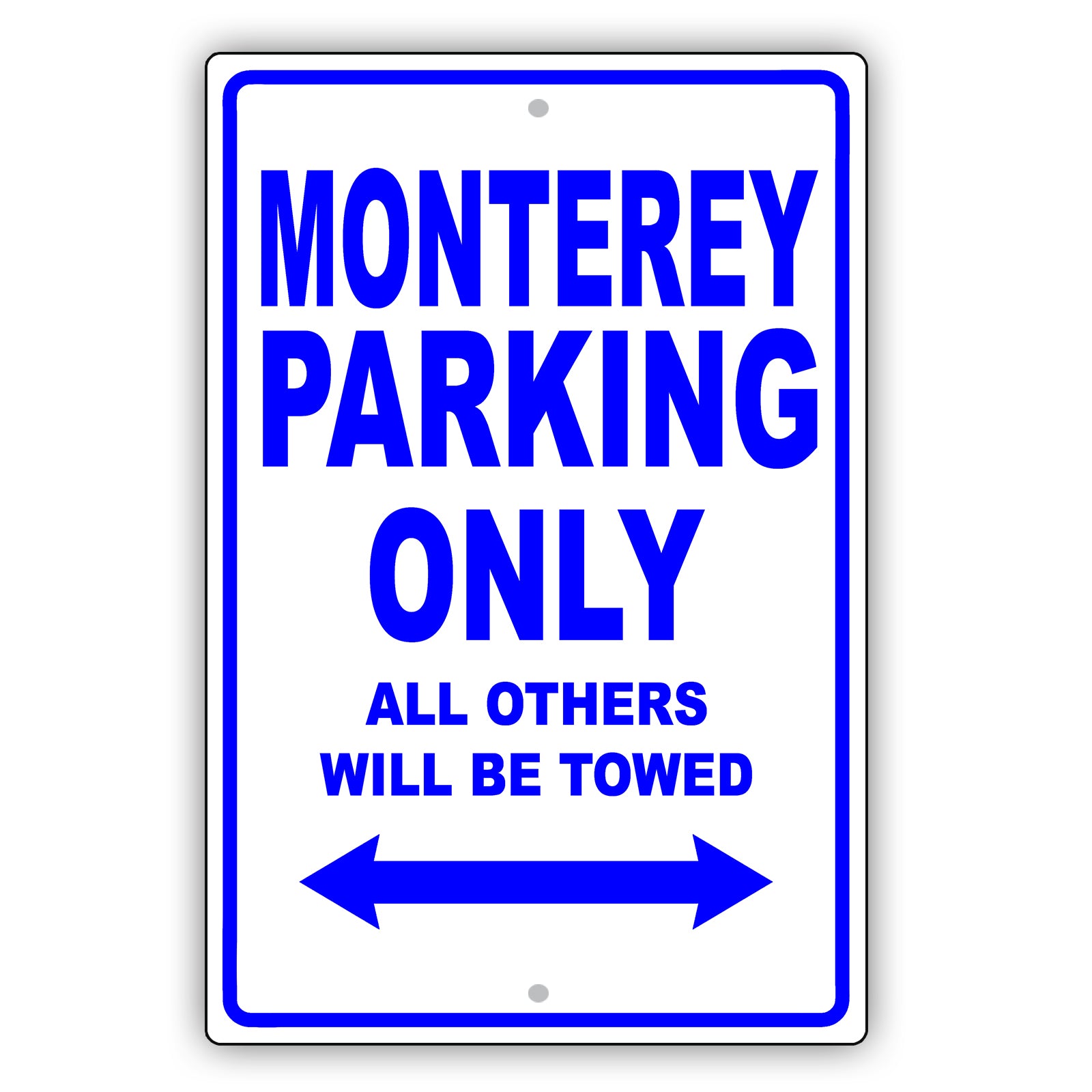Mercury Monterey Parking Only All Others Will Be Towed Aluminum Decor Garage Sign