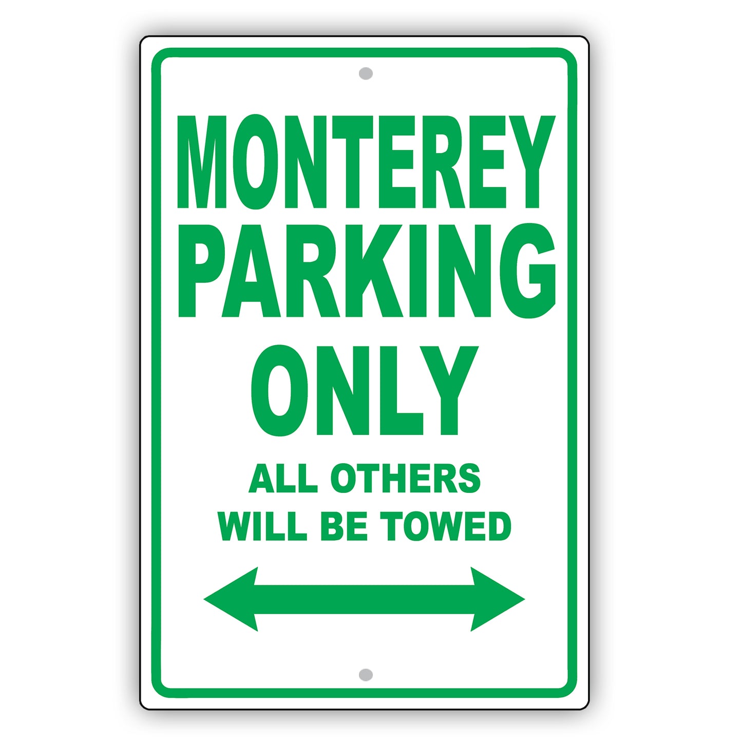 Mercury Monterey Parking Only All Others Will Be Towed Aluminum Decor Garage Sign