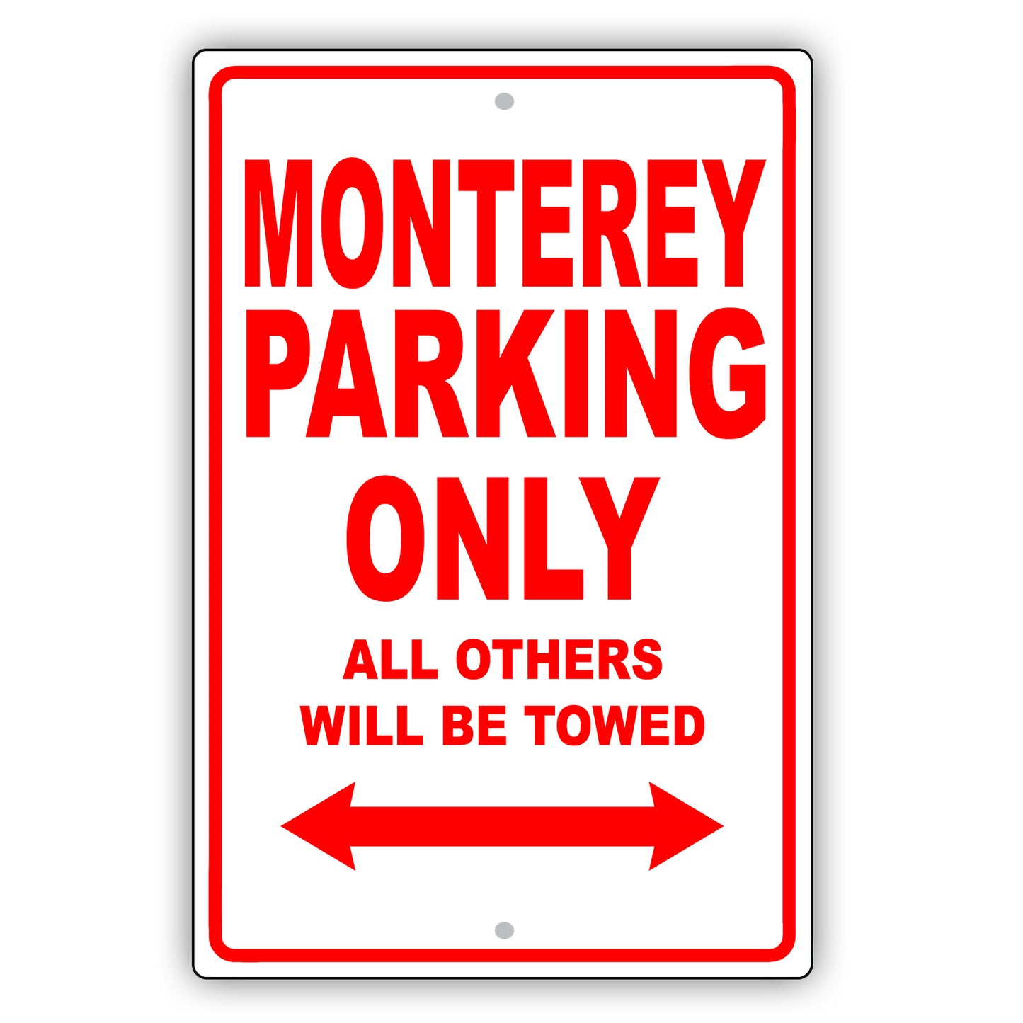 Mercury Monterey Parking Only All Others Will Be Towed Aluminum Decor Garage Sign