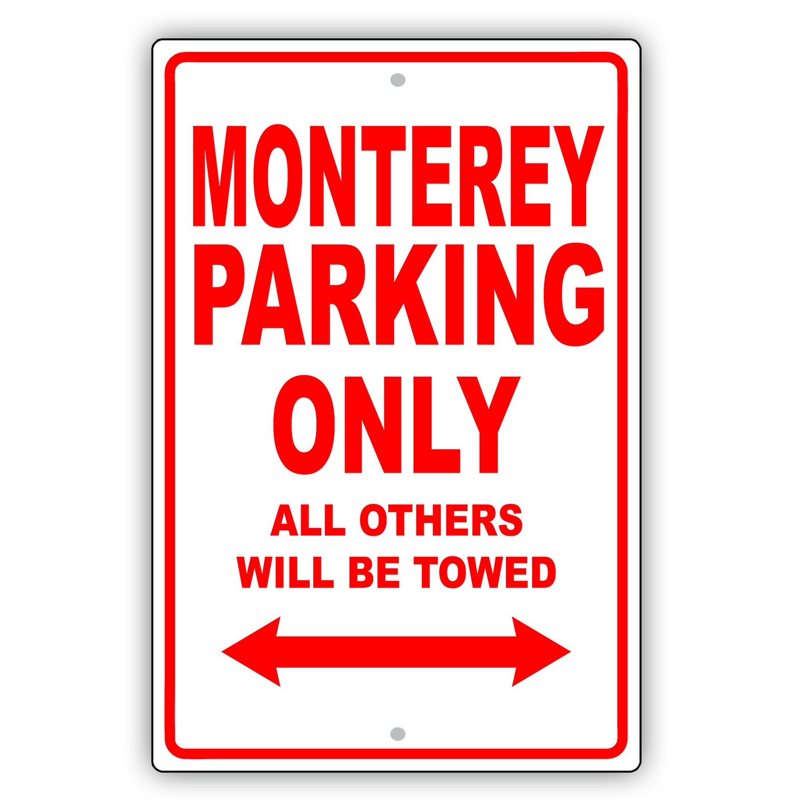 Mercury Monterey Parking Only All Others Will Be Towed Aluminum Decor Garage Sign