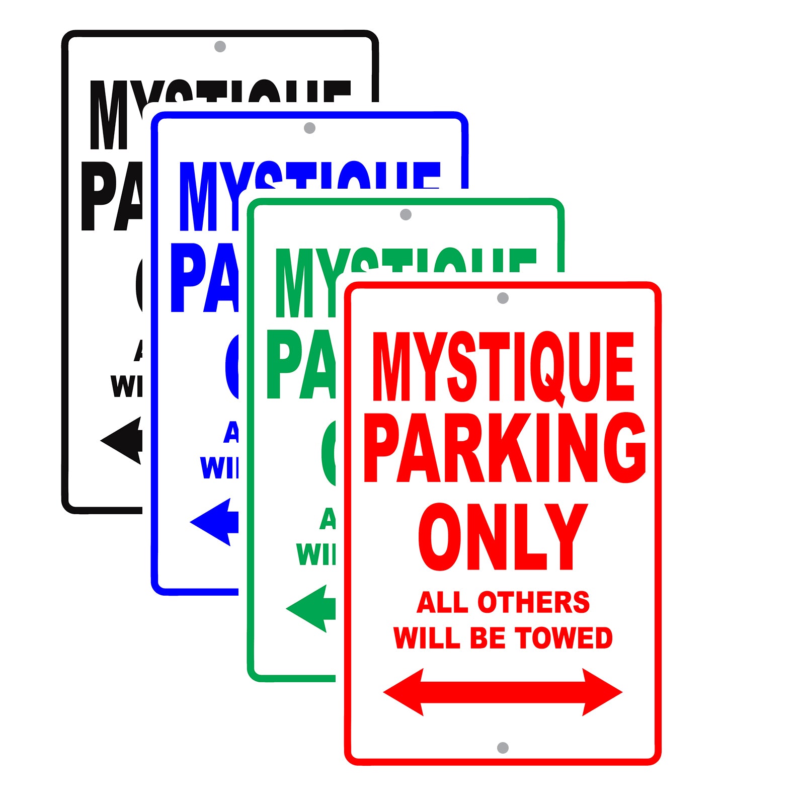 Mercury Mystique Parking Only All Others Will Be Towed Aluminum Decor Garage Sign