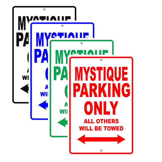 Mercury Mystique Parking Only All Others Will Be Towed Aluminum Decor Garage Sign