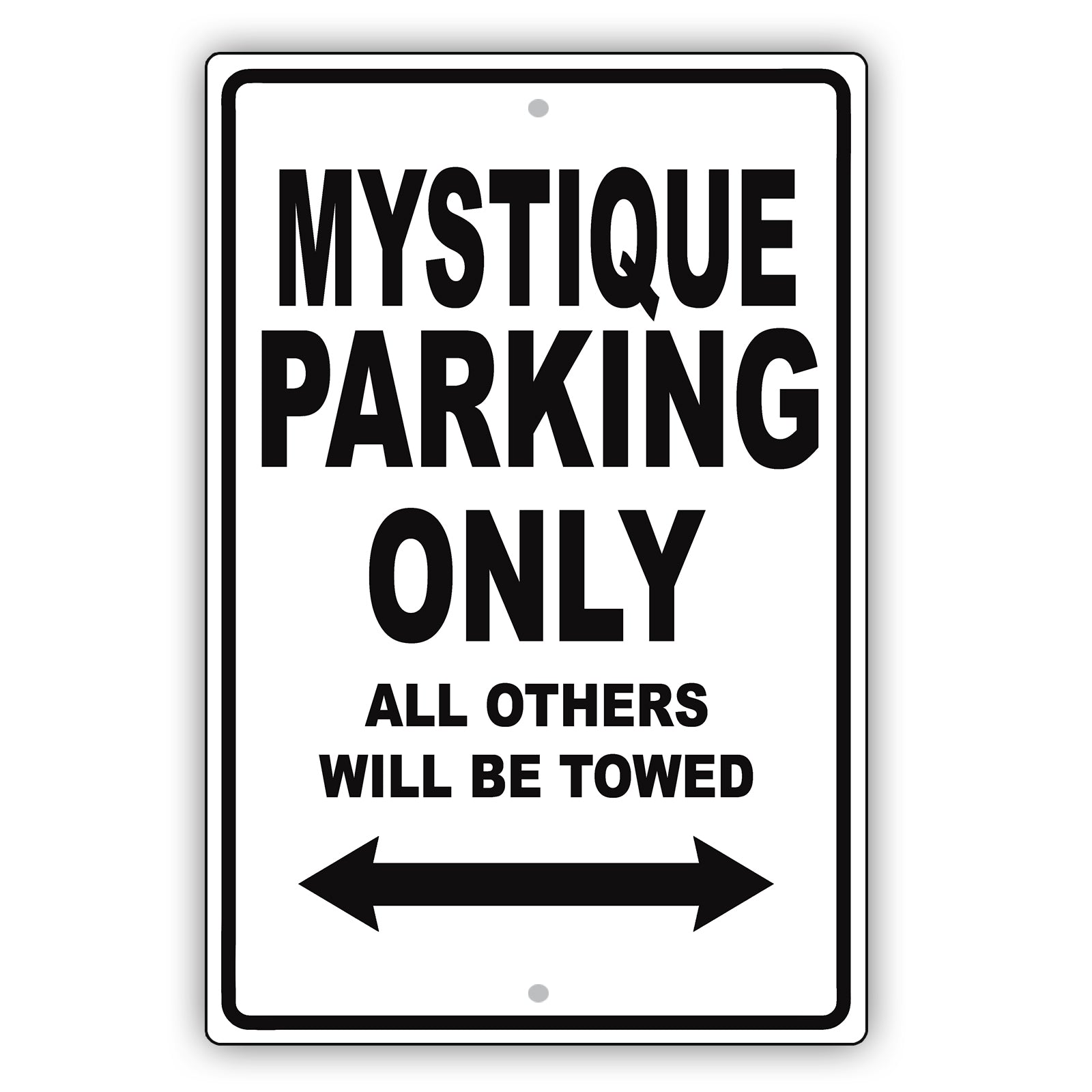 Mercury Mystique Parking Only All Others Will Be Towed Aluminum Decor Garage Sign