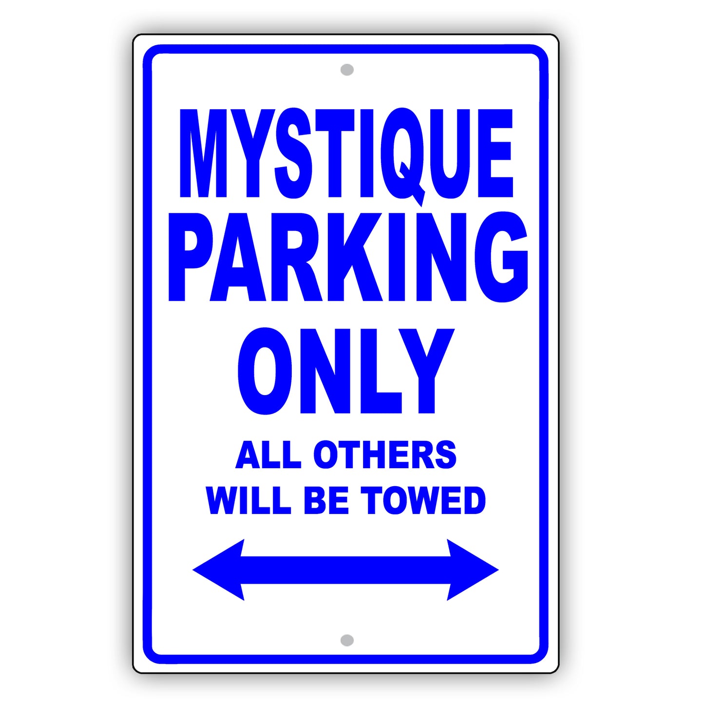 Mercury Mystique Parking Only All Others Will Be Towed Aluminum Decor Garage Sign