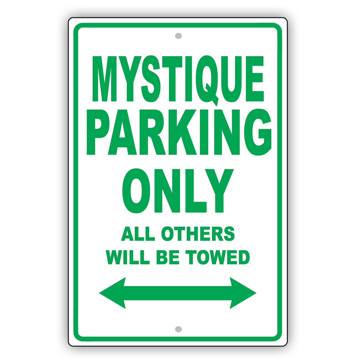 Mercury Mystique Parking Only All Others Will Be Towed Aluminum Decor Garage Sign