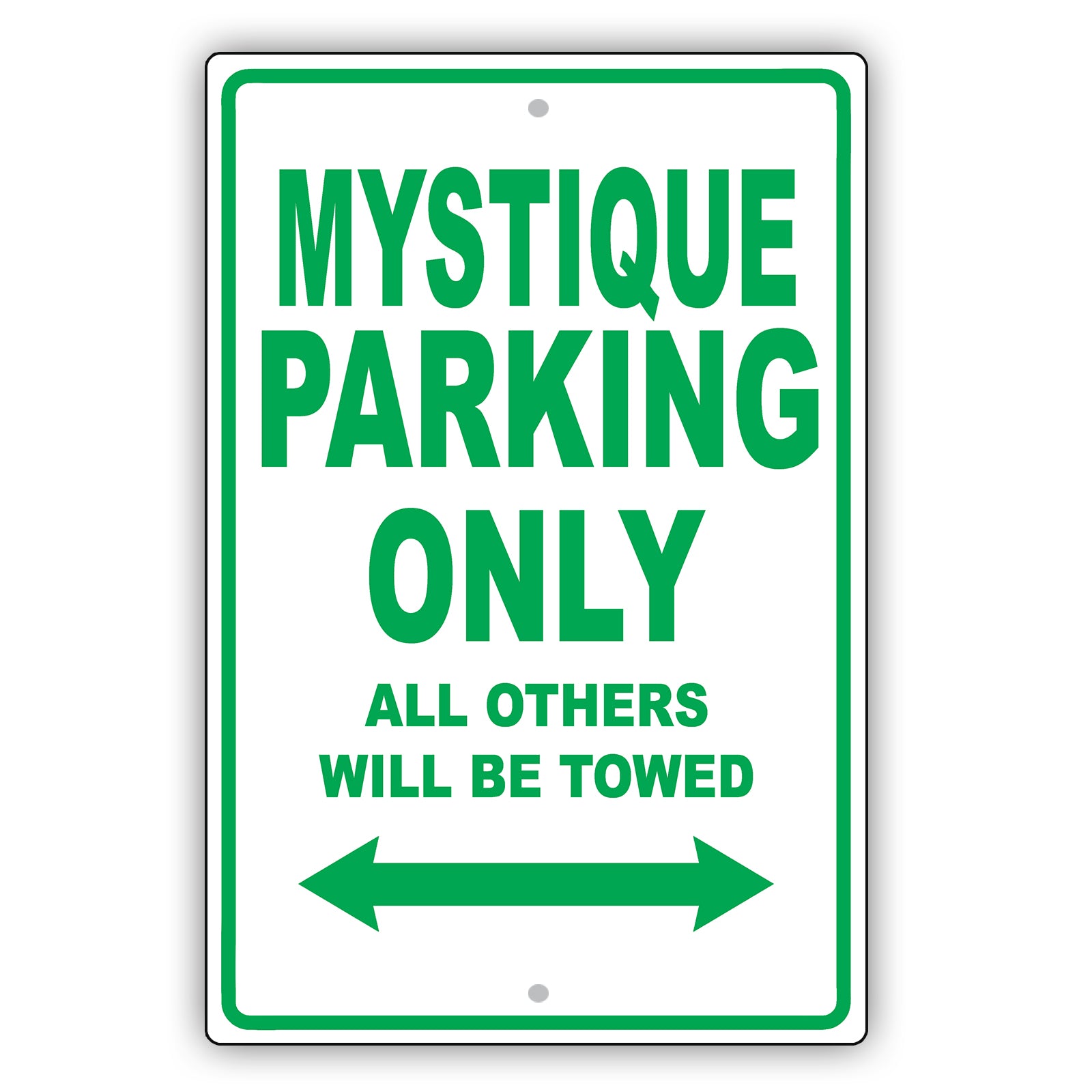 Mercury Mystique Parking Only All Others Will Be Towed Aluminum Decor Garage Sign
