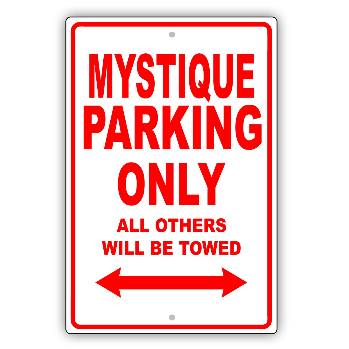 Mercury Mystique Parking Only All Others Will Be Towed Aluminum Decor Garage Sign