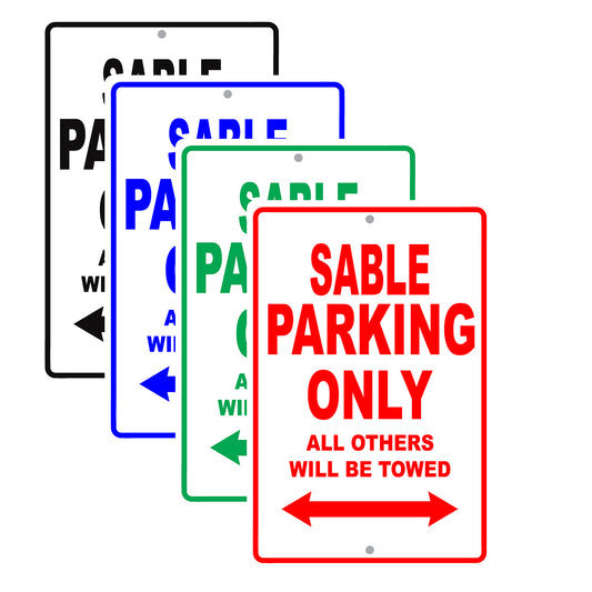 Mercury Sable Parking Only All Others Will Be Towed Aluminum Decor Garage Sign
