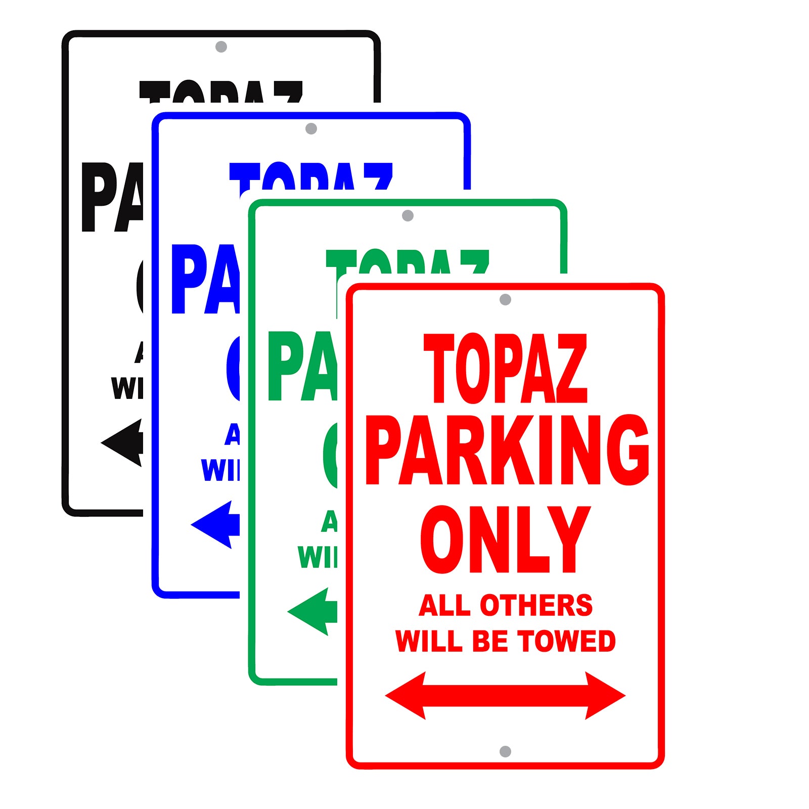 Mercury Topaz Parking Only All Others Will Be Towed Aluminum Decor Garage Sign