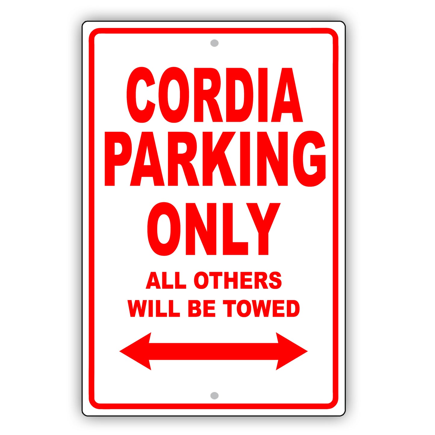 Mistsubishi Cordia Parking Only All Others Will Be Towed Aluminum Decor Garage Sign