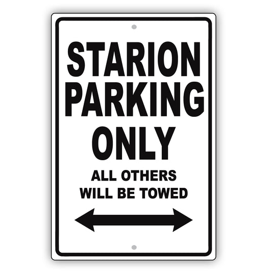 Mistsubishi Starion Parking Only All Others Will Be Towed Aluminum Decor Garage Sign