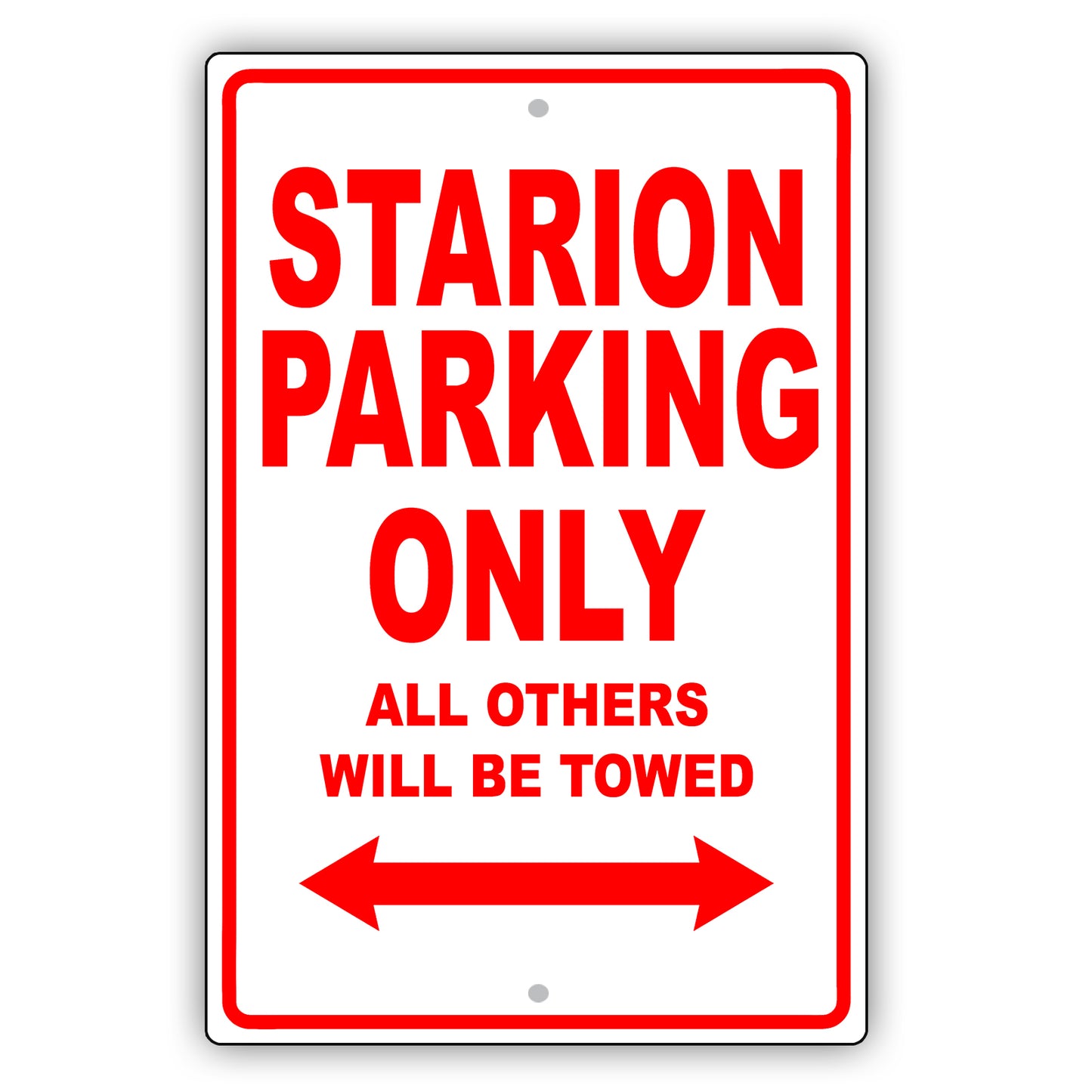 Mistsubishi Starion Parking Only All Others Will Be Towed Aluminum Decor Garage Sign