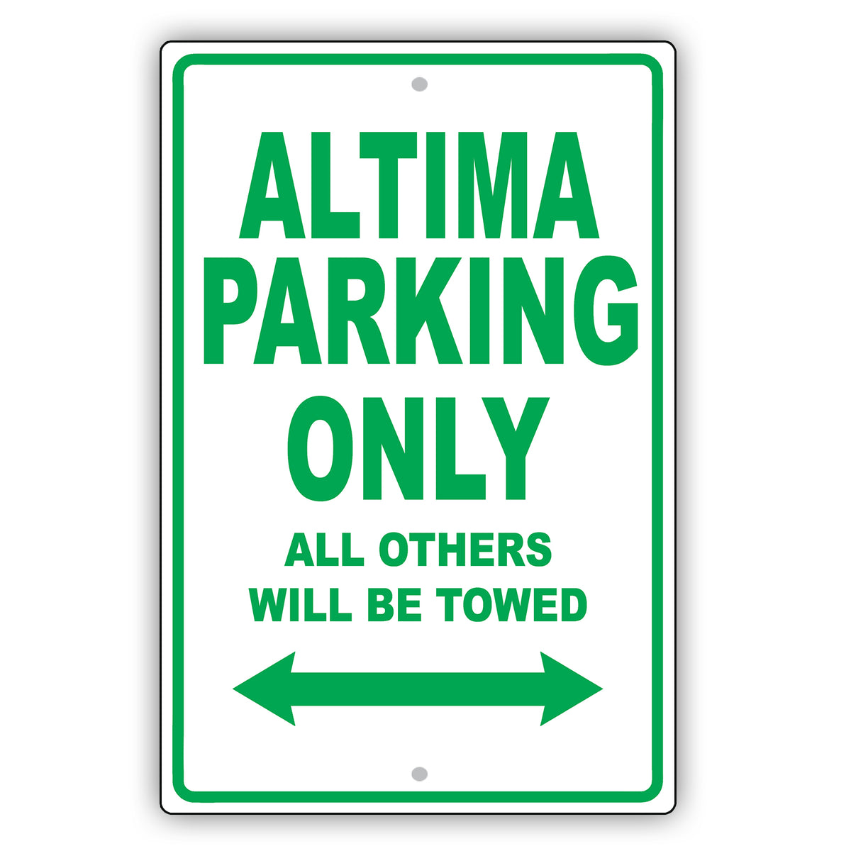 Nissan Altima Parking Only All Others Will Be Towed Aluminum Decor Garage Sign