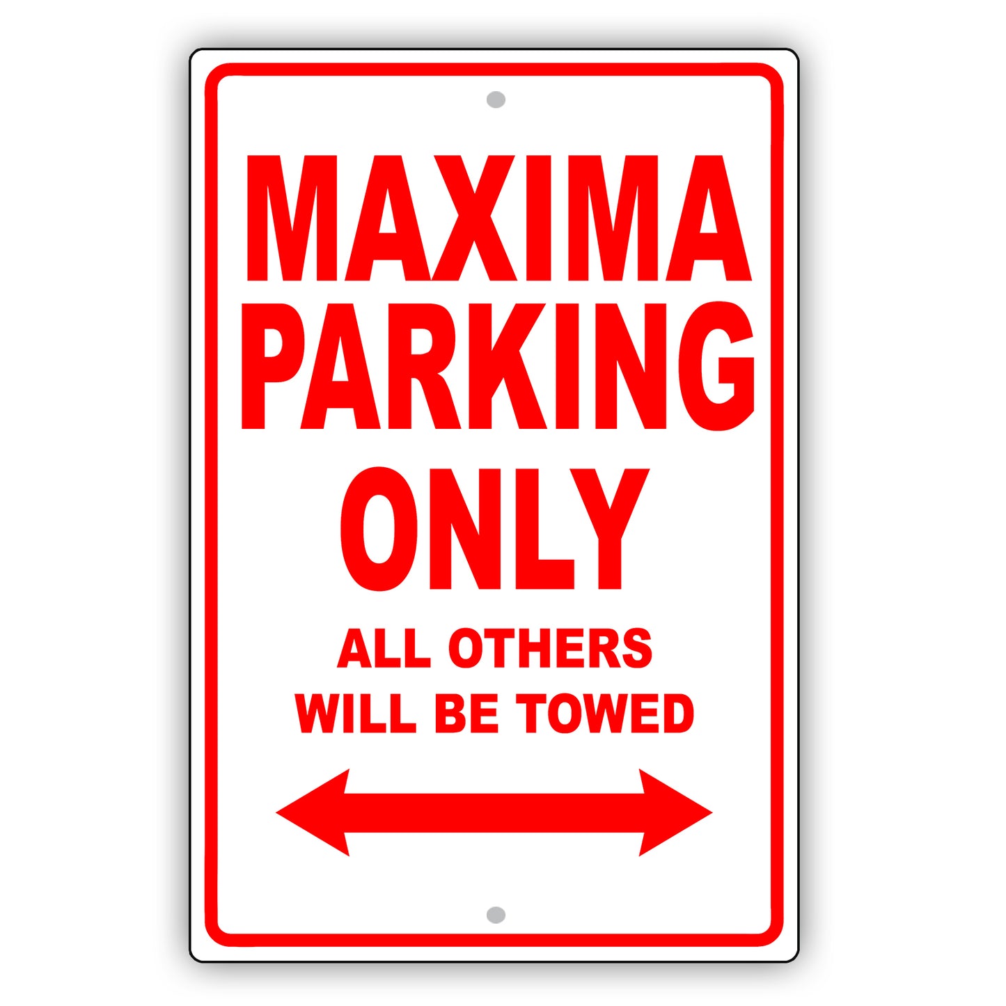 Nissan Maxima Parking Only All Others Will Be Towed Aluminum Decor Garage Sign