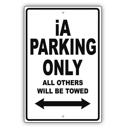 Scion Ia Parking Only All Others Will Be Towed Aluminum Decor Garage Sign