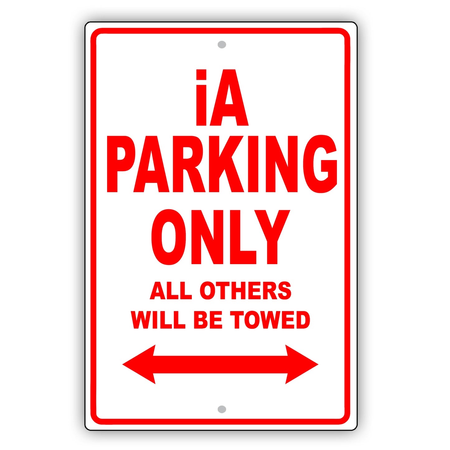 Scion Ia Parking Only All Others Will Be Towed Aluminum Decor Garage Sign