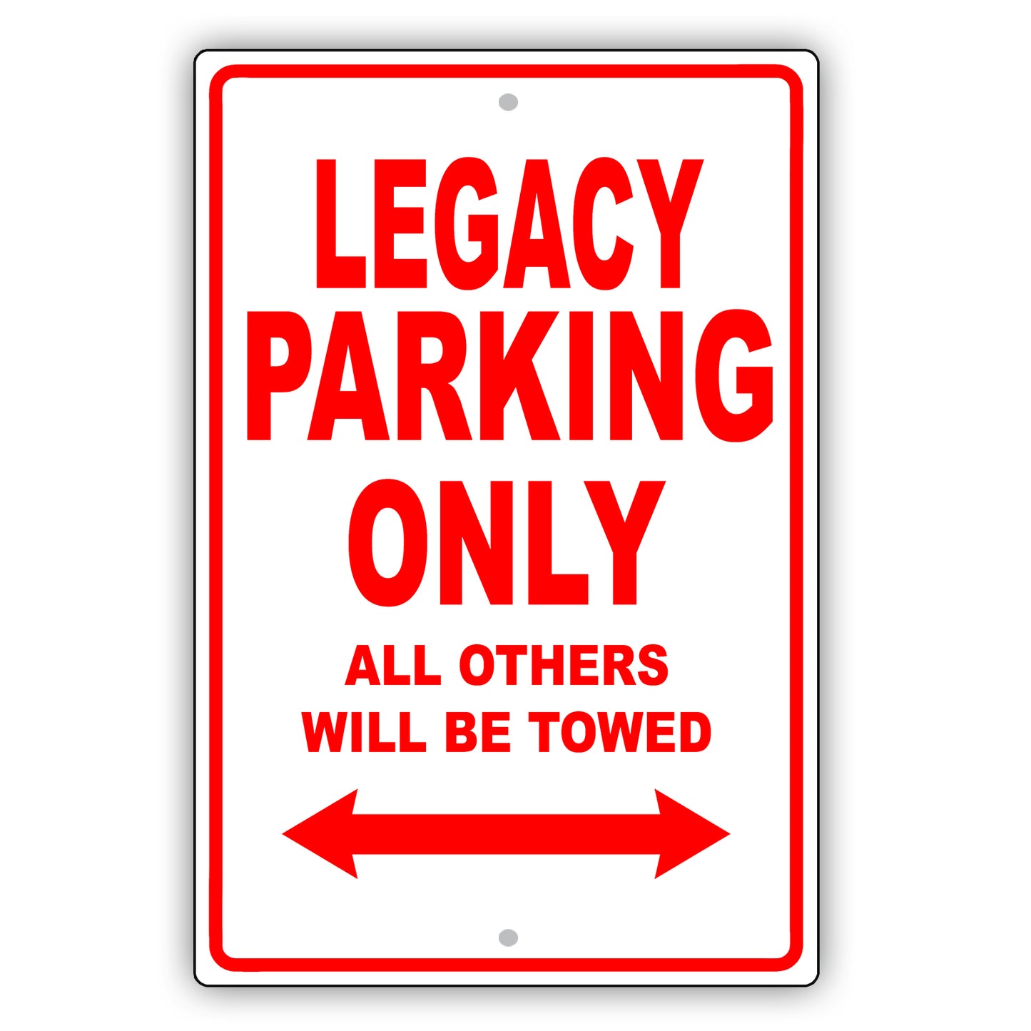 Subaru Legacy Parking Only All Others Will Be Towed Aluminum Decor Garage Sign