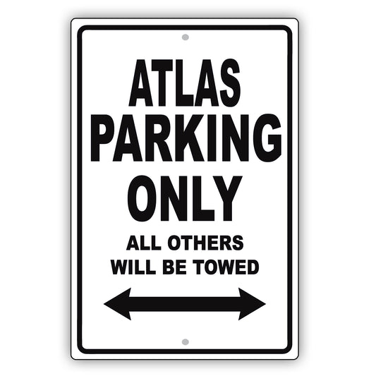 Volkswagen Atlas Parking Only All Others Will Be Towed Aluminum Decor Garage Sign